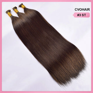 #3 Double Drawn Straight Boho Braids Human Hair CVOHAIR