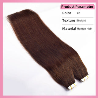 #3 Straight Tape in Human Hair Extensions CVOHAIR
