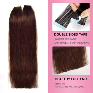 #3 Straight Tape in Human Hair Extensions CVOHAIR