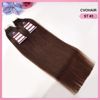 #3 Straight Tape in Human Hair Extensions CVOHAIR