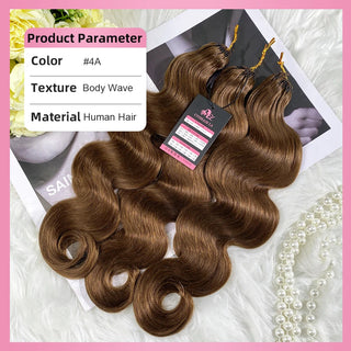 #4A Body Wave Miracle Knots Crochet Human Hair Extensions CVOHAIR