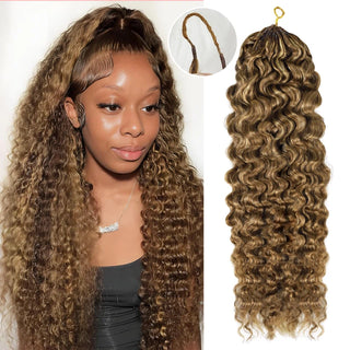 #4/27/30 Burmese Curly Miracle Knots Crochet Human Hair Extensions CVOHAIR