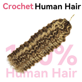 #4/27/30 Burmese Curly Miracle Knots Crochet Human Hair Extensions CVOHAIR