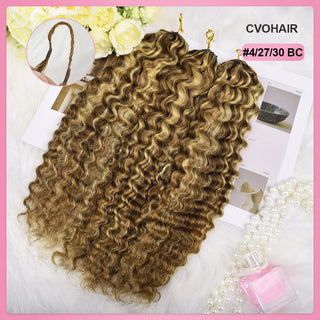 #4/27/30 Burmese Curly Miracle Knots Crochet Human Hair Extensions CVOHAIR