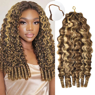 #4/27/30 France Curly Miracle Knots Crochet Human Hair Extensions CVOHAIR