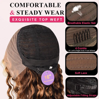 #4/27 Loose Deep Wave HD Lace Front Wigs Human Hair 200% Density Transparent Lace Frontal Wigs Pre Plucked With Baby Hair CVOHAIR