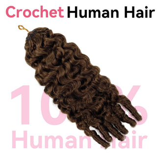 #4 France Curly Crochet Human Hair Extensions CVOHAIR