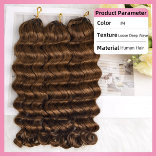 #4 Loose Deep Wave Miracle Knots Crochet Human Hair Extensions CVOHAIR