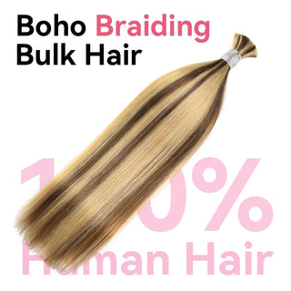 #4/27 Straight Bulk Human Hair For Braiding CVOHAIR