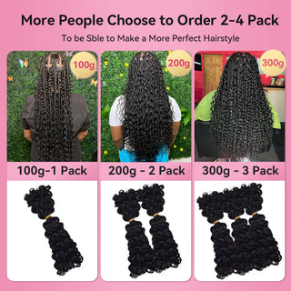 #4/30 SDD Deep Wave Boho Braids Human Hair CVOHAIR