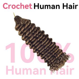 #4A Deep Wave Miracle Knots Crochet Human Hair Extensions CVOHAIR