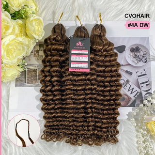 #4A Deep Wave Miracle Knots Crochet Human Hair Extensions CVOHAIR