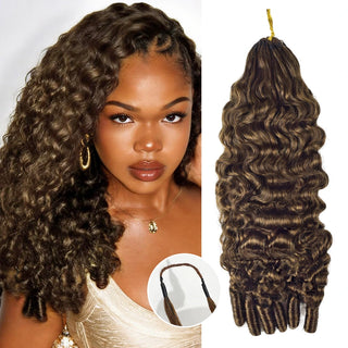 #4A France Curly Miracle Knots Crochet Human Hair Extensions CVOHAIR