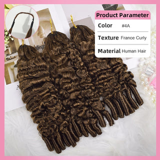 #4A France Curly Miracle Knots Crochet Human Hair Extensions CVOHAIR
