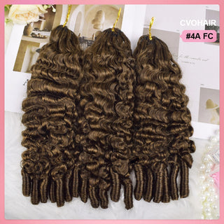 #4A France Curly Miracle Knots Crochet Human Hair Extensions CVOHAIR