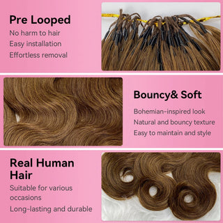 #4 Body Wave Miracle Knots Crochet Human Hair Extensions CVOHAIR
