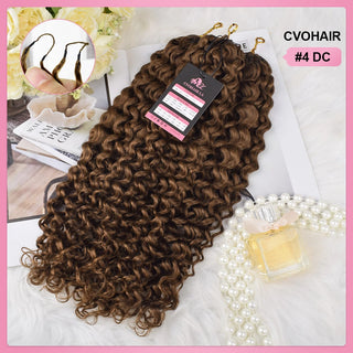 #4 Deep Curly Miracle Knots Crochet Human Hair Extensions CVOHAIR