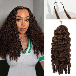 #4 France Curly Crochet Human Hair Extensions CVOHAIR