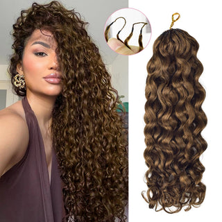 #4 Italian Curly Miracle Knots Crochet Human Hair Extensions CVOHAIR