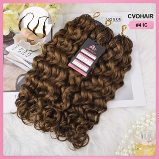 #4 Italian Curly Miracle Knots Crochet Human Hair Extensions CVOHAIR