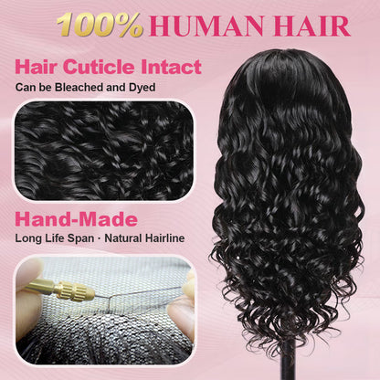 CVOHAIR Body Wave Glueless HD Lace Front Wigs Pre Plucked Brazilian Virgin Human Hair Melted Match All Skin Color