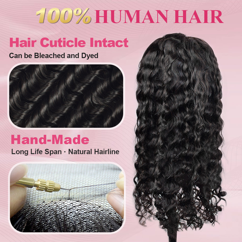 CVOHAIR Loose Deep Wave HD Lace Front Wigs Human Hair 200% Density Transparent Lace Frontal Wigs Pre Plucked With Baby Hair