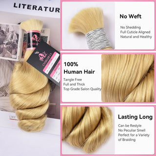 #613 Loose Wave Bulk Human Hair For Braiding CVOHAIR