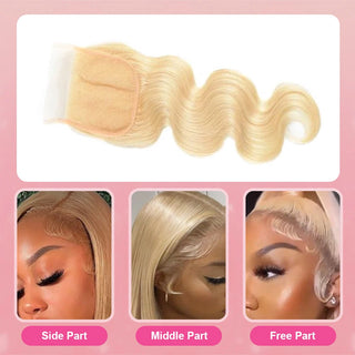 Body Wave #613 HD Lace Closure Human Hair Cvohair