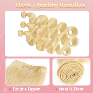 #613 Body Wave 10A Human Hair Bundles Virgin Hair 100% Unprocessed Weave Bundles Human Hair Double Weft CVOHAIR