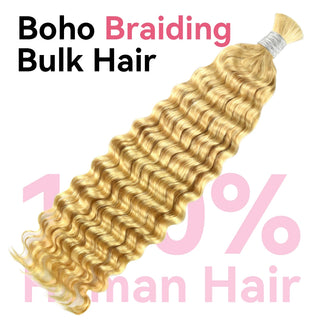 #613 deep wave Bohemian Human Hair For Braiding CVOHAIR