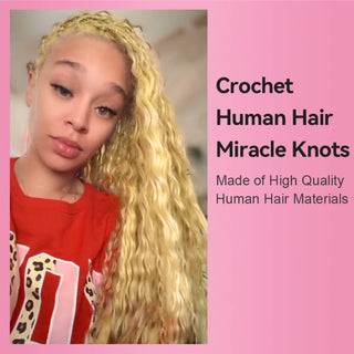 #613 Deep Wave Miracle Knots Crochet Human Hair Extensions CVOHAIR