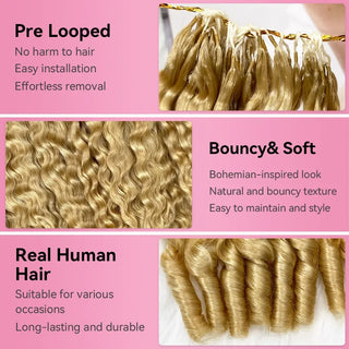 #613 France Curly Crochet Human Hair Extensions CVOHAIR
