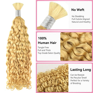 #613 italian curly Bohemian Human Hair For Braiding CVOHAIR