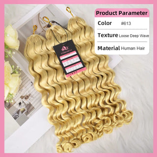 #613 Loose Deep Wave Miracle Knots Crochet Human Hair Extensions CVOHAIR