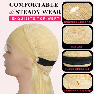 #613 Straight Blonde HD Lace Front Wigs Human Hair 200% Density Lace Frontal Wig Pre Plucked with Baby Hair CVOHAIR
