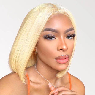 #613 Bob Straight HD Lace Front Wigs Human Hair 180% Density Transparent Lace Frontal Wigs Pre Plucked With Baby Hair CVOHAIR
