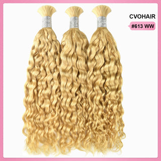 #613 water wave Bohemian Human Hair For Braiding CVOHAIR