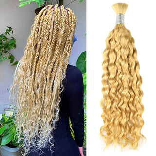 #613 water wave Bohemian Human Hair For Braiding CVOHAIR