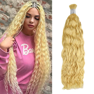 #613 Blonde Water Wave Bulk Human Hair For Braiding CVOHAIR