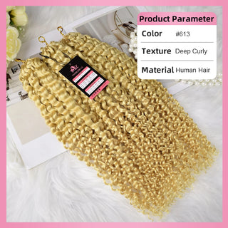 #613 Deep Curly Miracle Knots Crochet Human Hair Extensions CVOHAIR