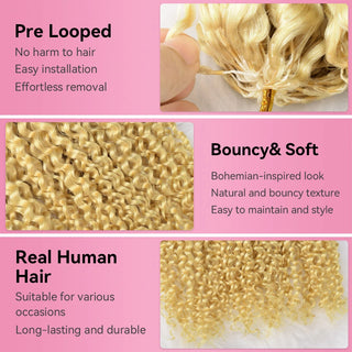 #613 Deep Curly Miracle Knots Crochet Human Hair Extensions CVOHAIR