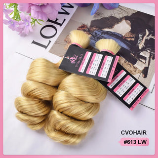 #613 Loose Wave Bulk Human Hair For Braiding CVOHAIR