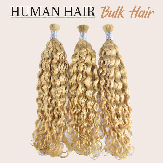 #613 Blonde Boho Braids No Weft Bulk Hair for Human Hair Cvohair