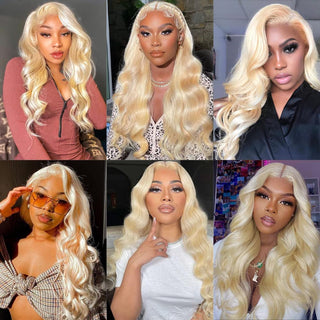 #613 Body Wave Blonde HD Lace Front Wigs Human Hair 200% Density Lace Frontal Wig Pre Plucked with Baby Hair CVOHAIR