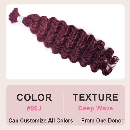 CVOHAIR Deep Wave Bulk Hair For Braiding 3 Pcs/pack 