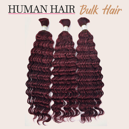 CVOHAIR Deep Wave Bulk Hair For Braiding 3 Pcs/pack 
