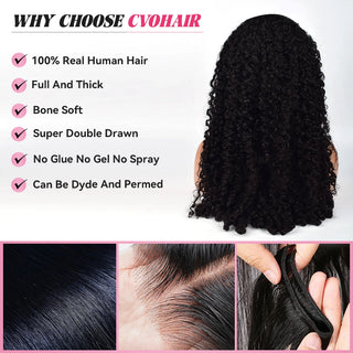 Burmese Curly 13*4 Lace Curly Bangs Wigs Free Shipping CVOHAIR