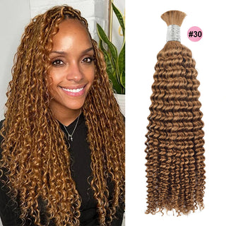 Color Kinky Curly Boho Braids Bulk Human Hair CVOHAIR