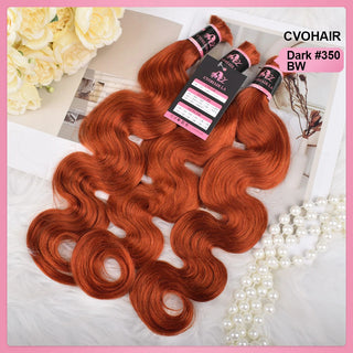 Dark#350 100% Human Hair Braid Body Wave Styles CVOHAIR
