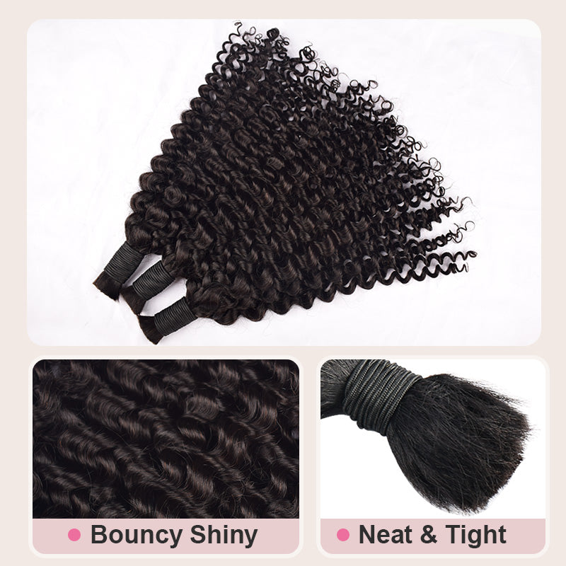 Deep wave hair bulk for braiding 6